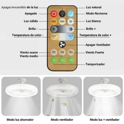 FOCO LED CON VENTILADOR